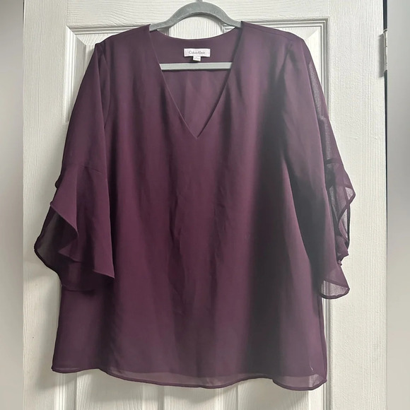 Calvin Klein Tops - Calvin Klein V-Neck Blouse, Large